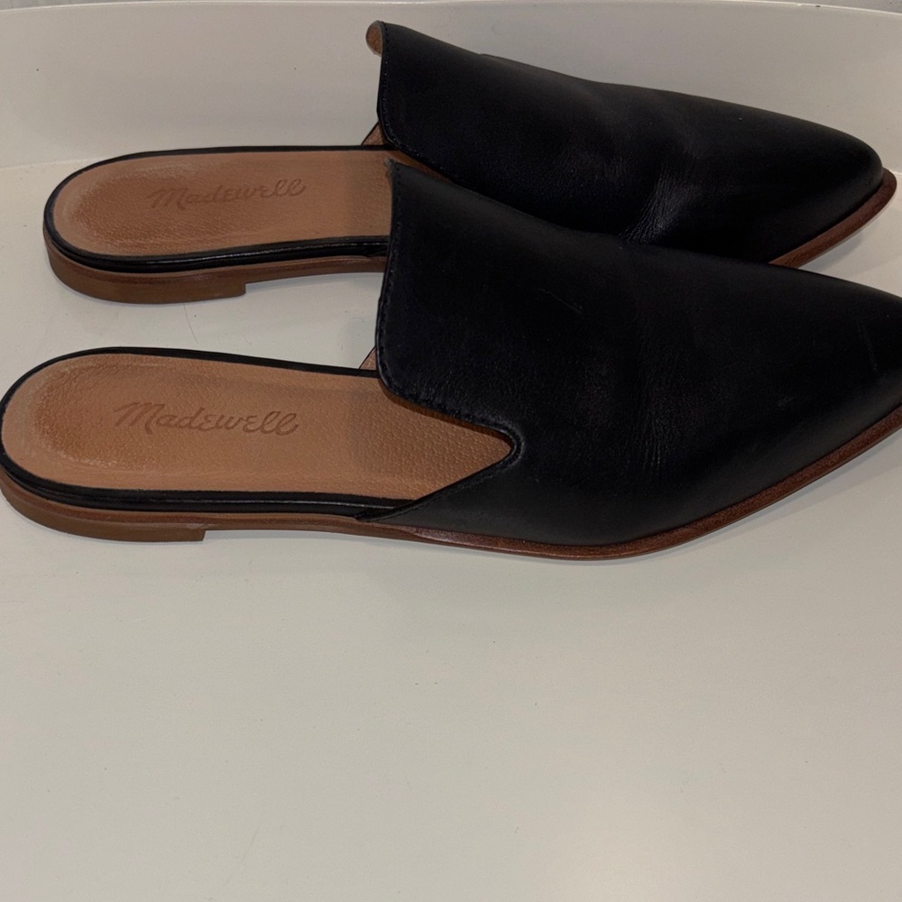 Madewell Black Leather Mules - Picture 3 of 9